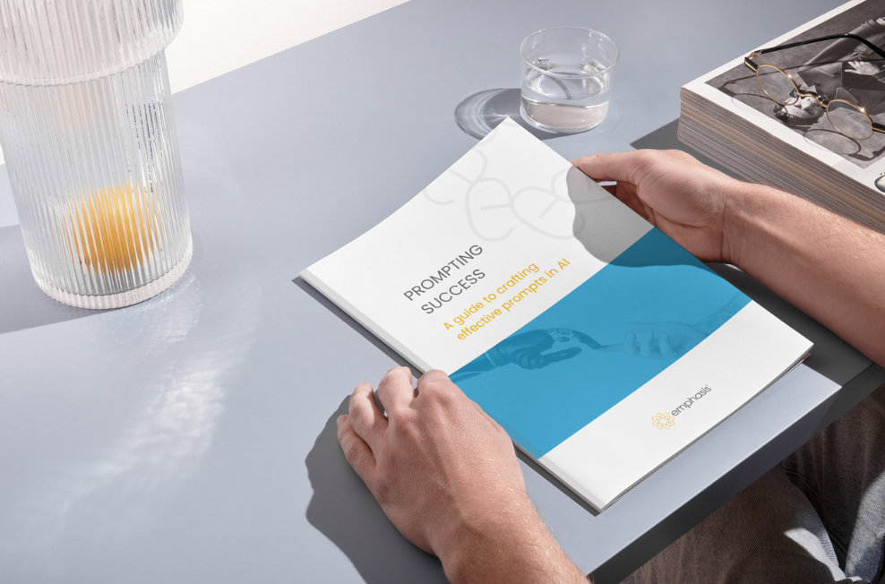 Prompting guide on a desk Prompting guide on a desk